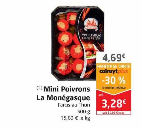 mini poivrons la monégasque
