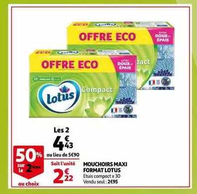 mouchoirs maxi format lotus
