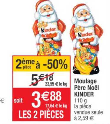 moulage père noël kinder