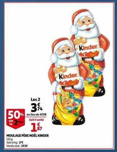 moulage père noël kinder
