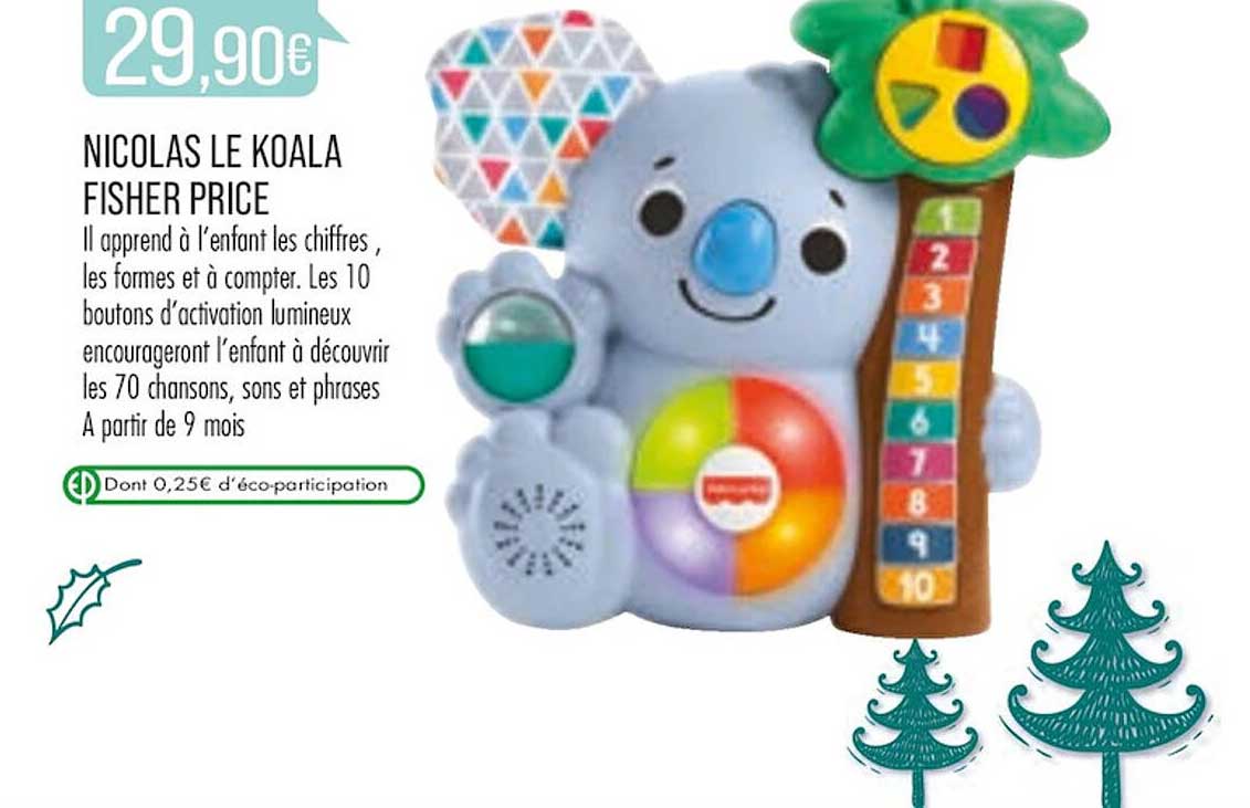 nicolas le koala fisher price