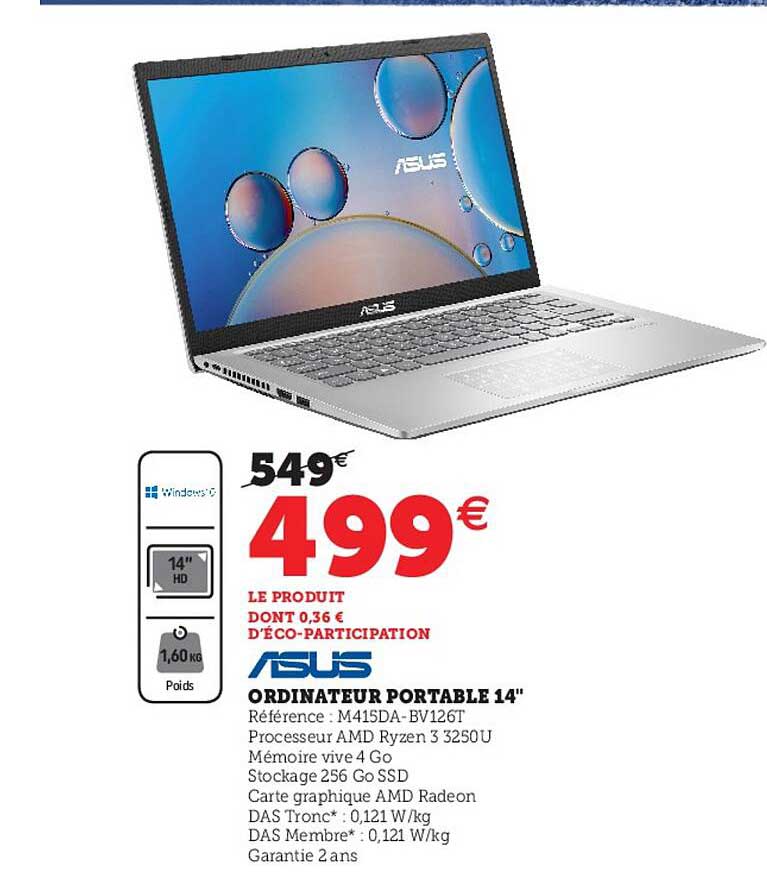ordinateurs portable 14" asus