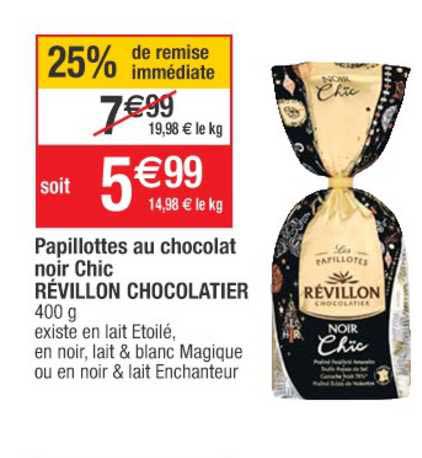 papillottes au chocolat noir chic révillon chocolatier