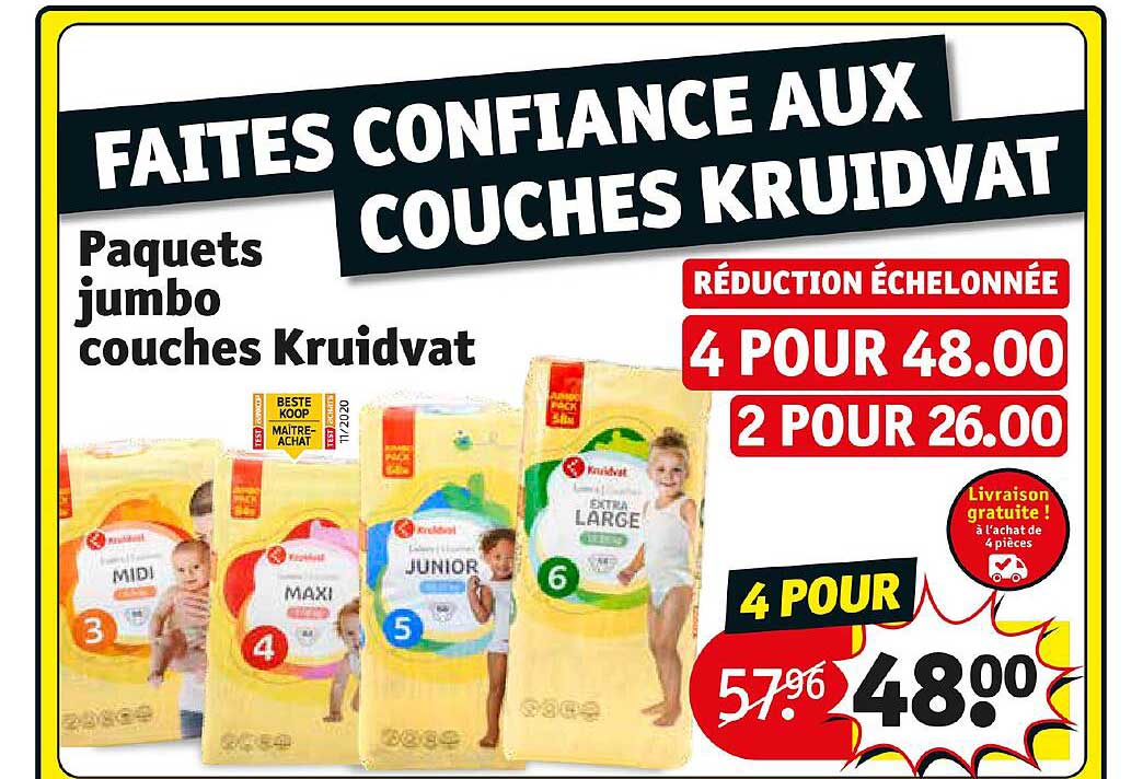 Paquets Jumbo Couches Kruidvat