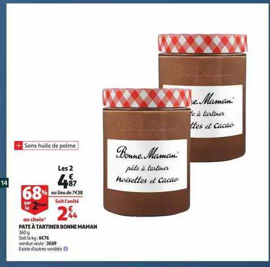 pâte à tartiner bonne maman