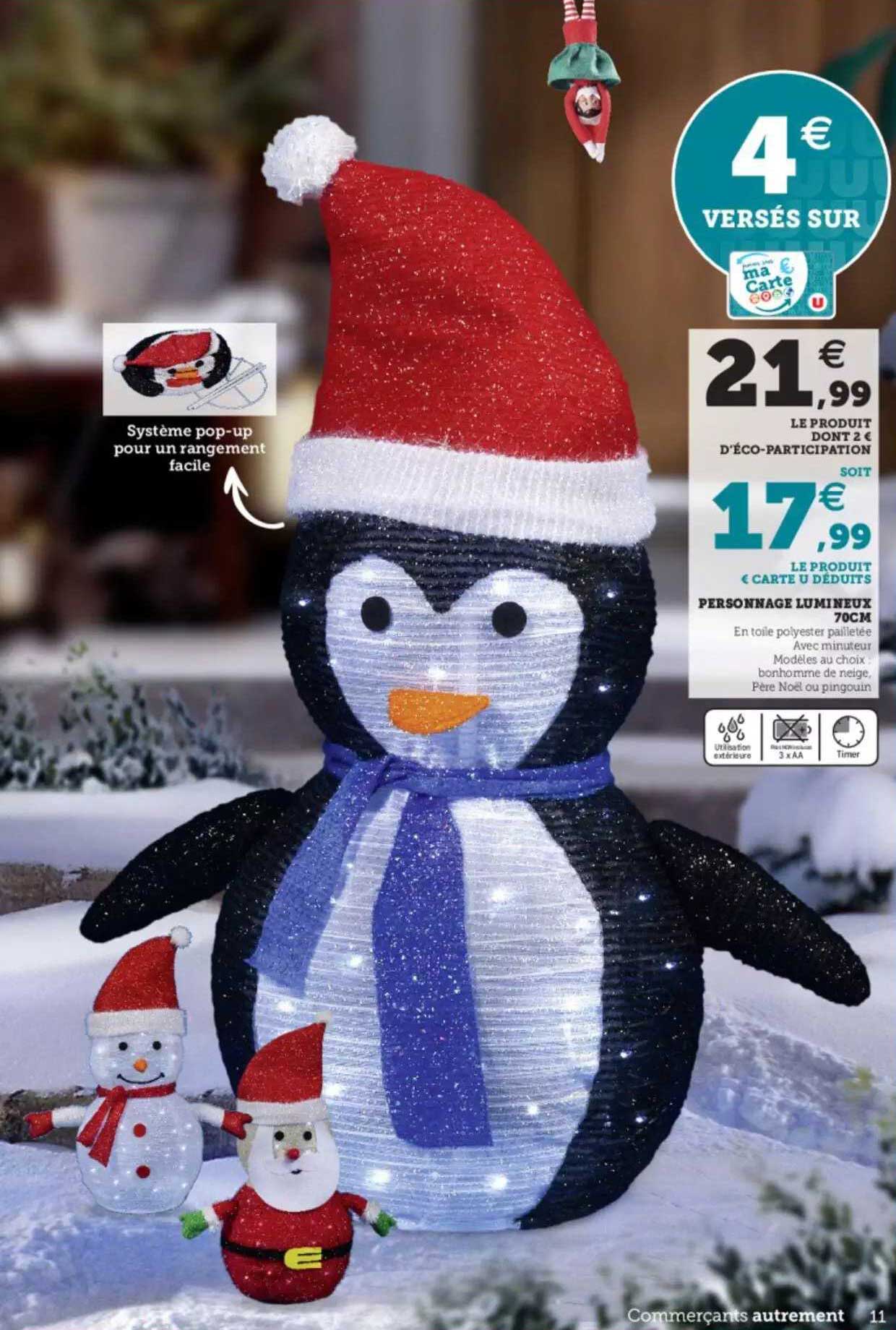 personnage lumineux 70 cm