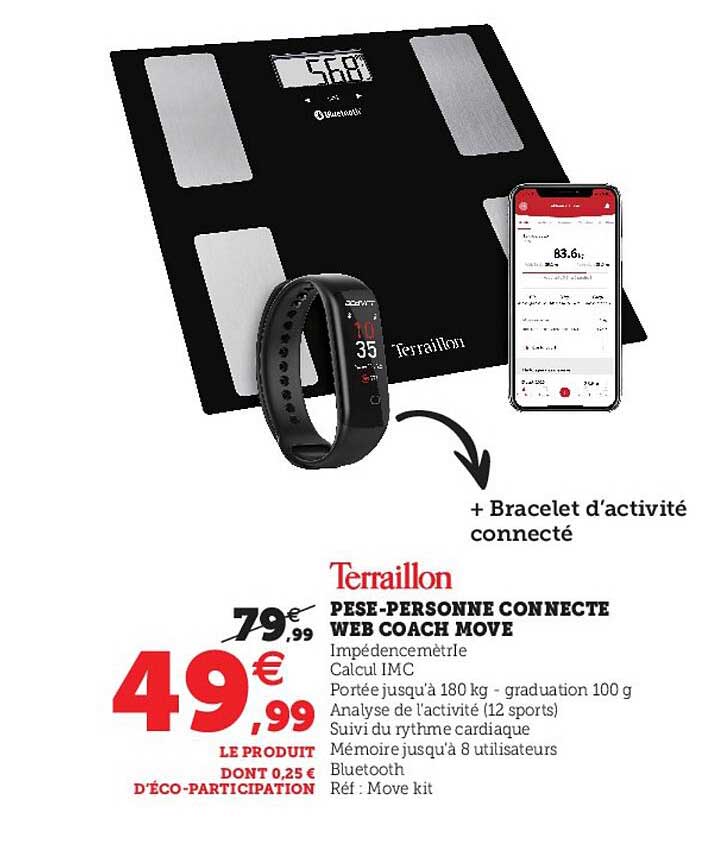pèse-personne connecte web coach move terraillon