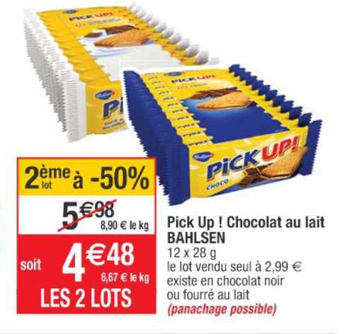 pick up ! chocolat au lait bahlsen
