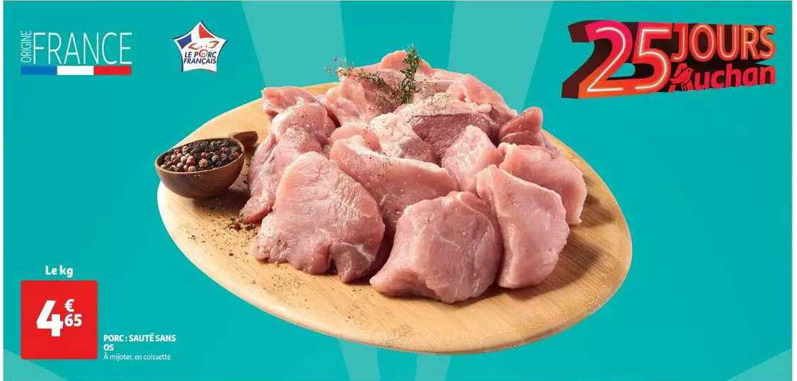 Porc : Sauté Sans Os