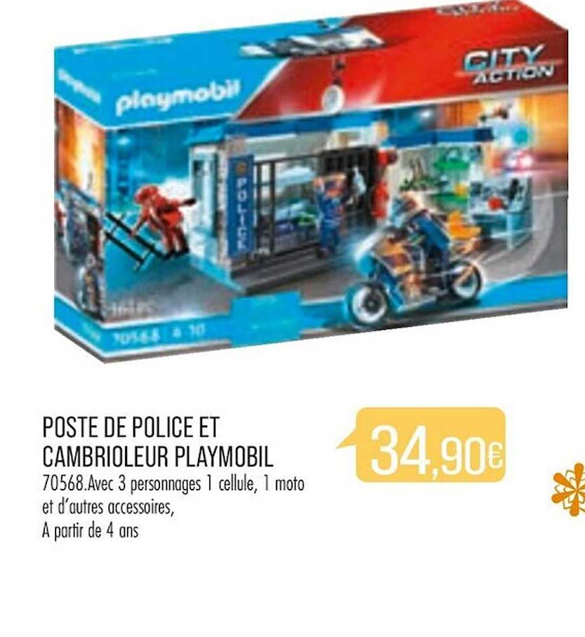 poste de police et cambrioleur playmobil