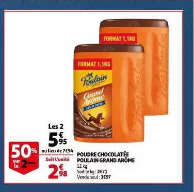 poudre chocolatée poulain grand arôme