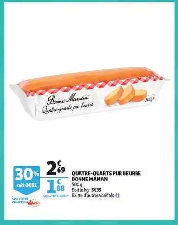 quatre-quarts pur beurre bonne maman