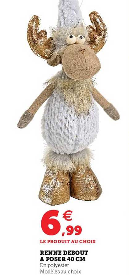 renne debout à poser 40 cm
