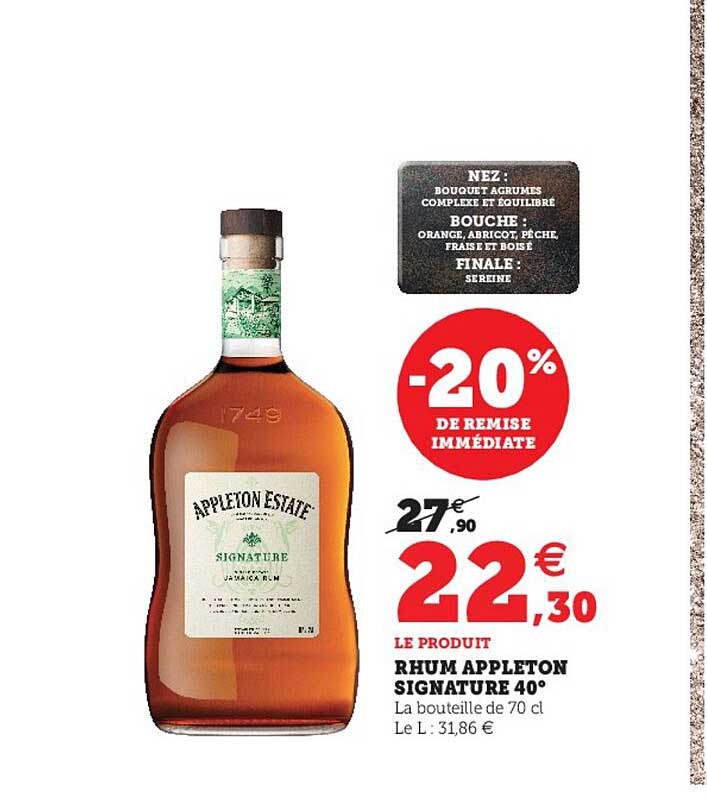 rhum appleton signature 40°