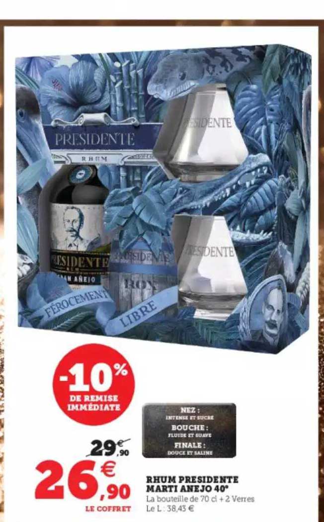 rhum presidente marti anejo 40°