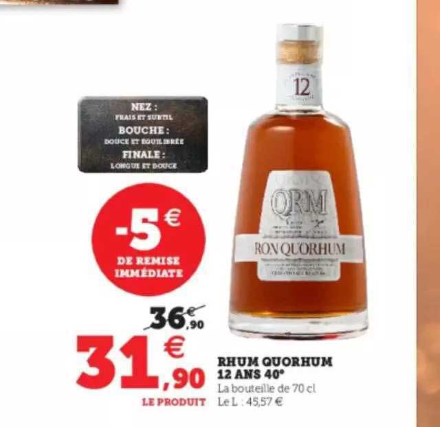 rhum quorhum 12 ans 40°