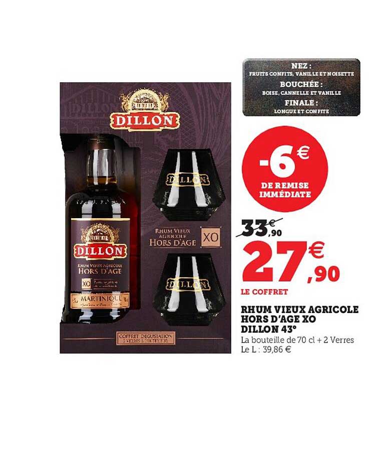 rhum vieux agricole hors d'âge xo dillon 43°