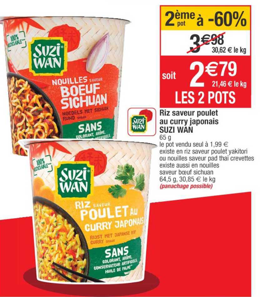 riz saveur poulet au curry japonais suzi wan
