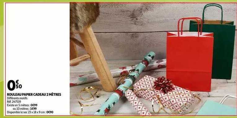 rouleau papier cadeau 2 mètres