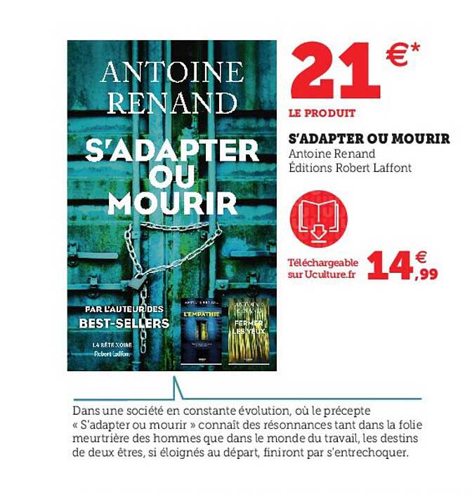 s'adapter ou mourir - antoine renand