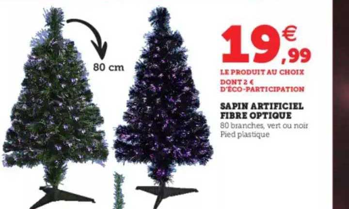 sapin artificiel fibre optique