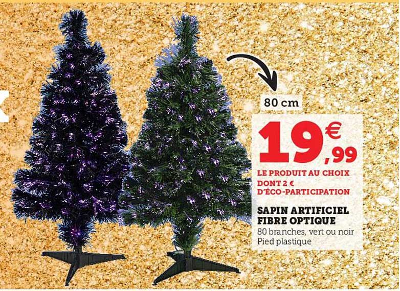 sapin artificiel fibre optique