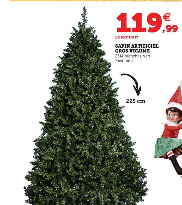 Sapin Artificiel Gris Volume