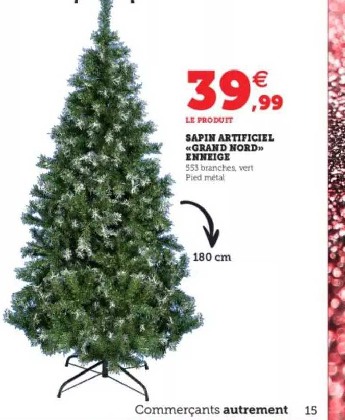 sapin artificiel «grand nord» enneigé