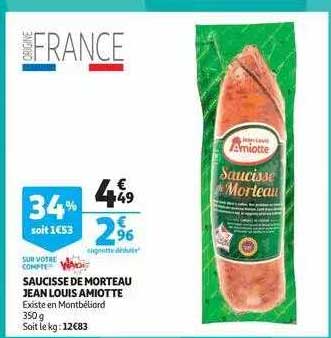 saucisse de morteau jean louis amiotte
