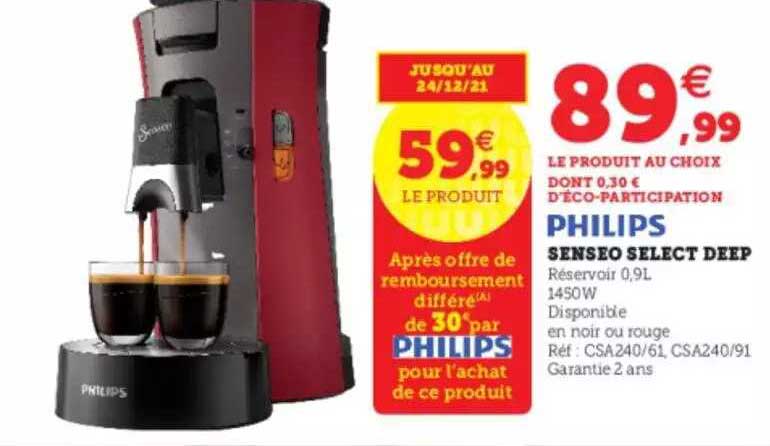 senseo select deep philips