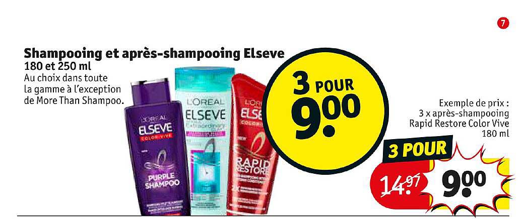 shampooing et après-shampooing elsève