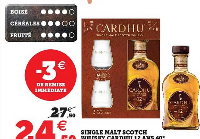 Single Malt Scotch Whisky Cardhu 12 Ans 40°
