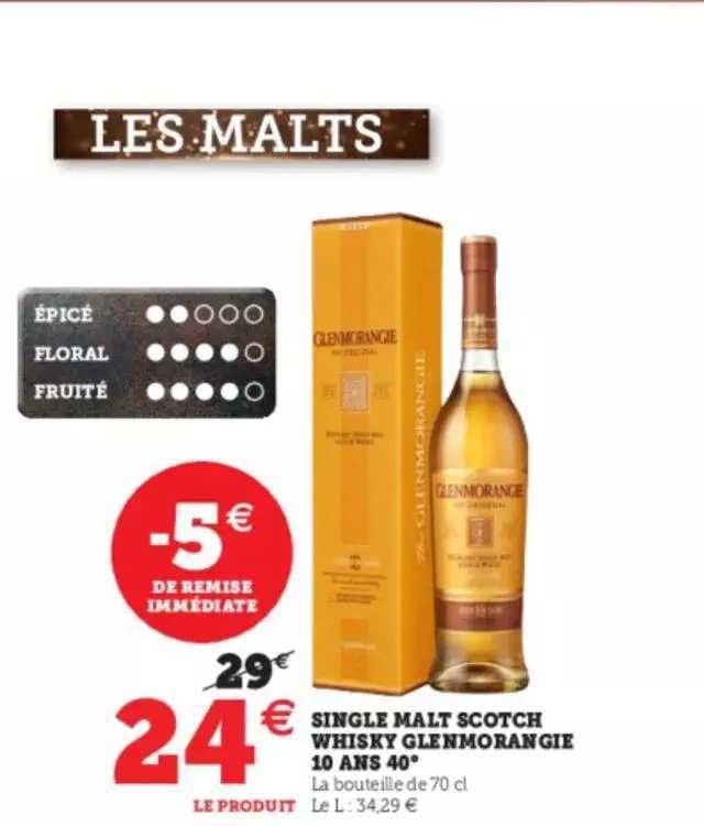single malt scotch whisky glenmorangie 10 ans 40°