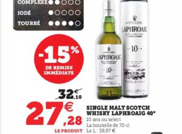 Single Malt Scotch Whisky Laphroaig 40°