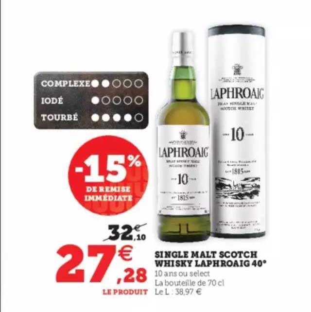 single malt scotch whisky laphroaig 40°