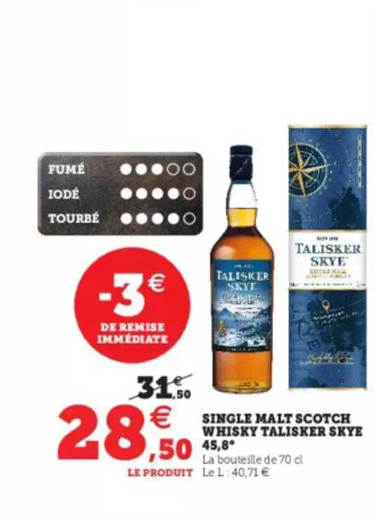 single malt scotch whisky talisker skye 45.8°