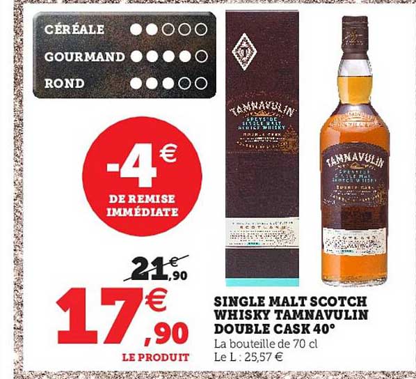 single malt scotch whisky tamnavulin double cask 40°