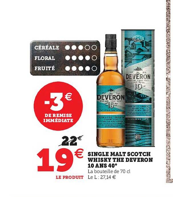 single malt scotch whisky the deveron 10 ans 40°