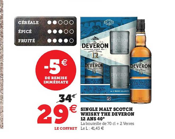 single malt scotch whisky the deveron 12 ans 40°
