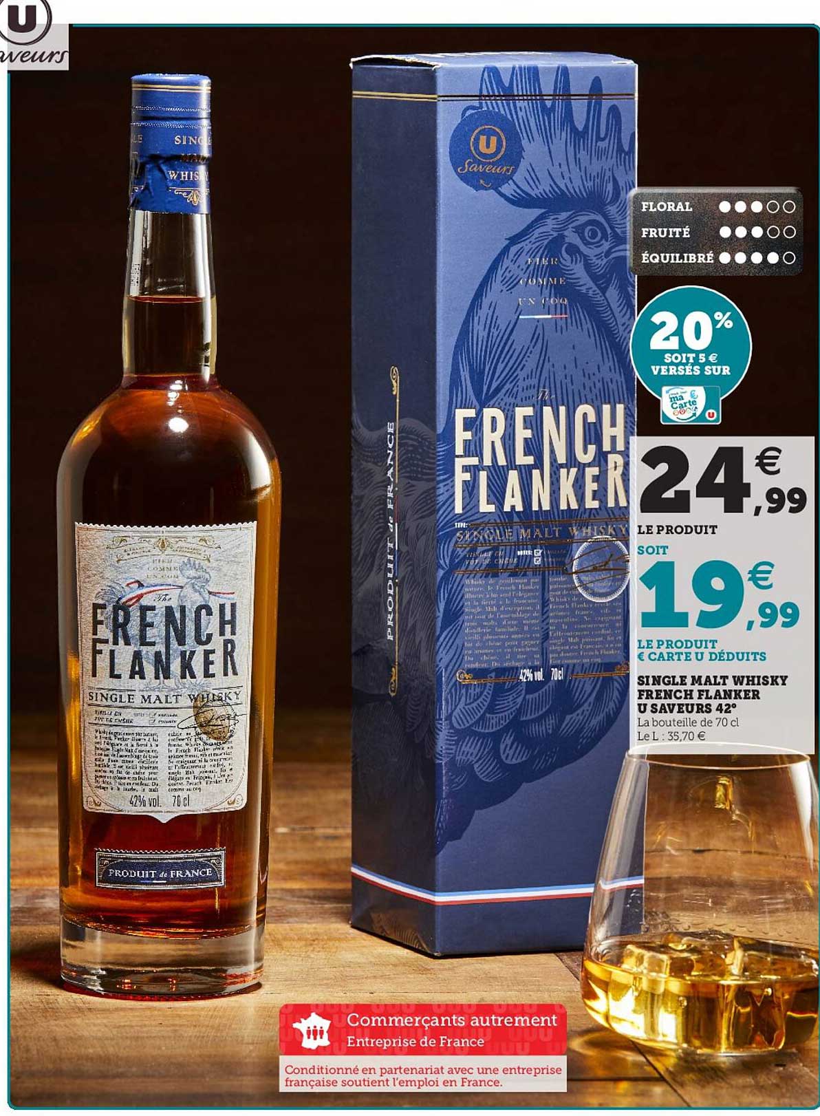 single malt whisky french flanker u saveurs 42°