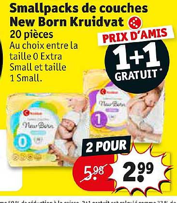 smallpacks de couches new born kruidvat