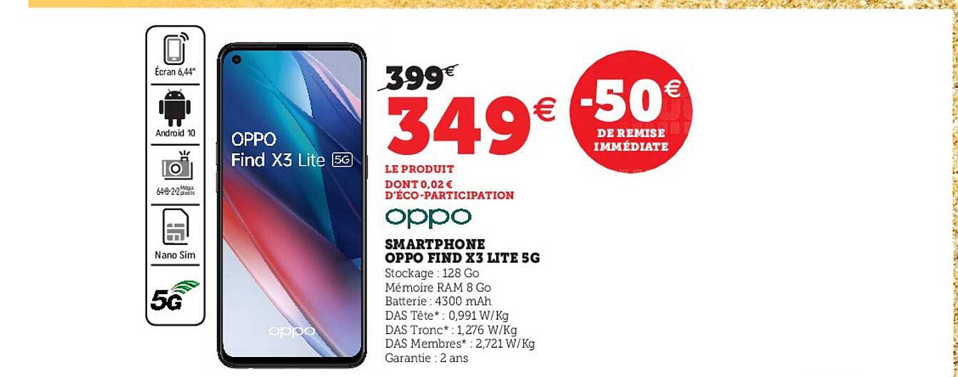 smartphone oppo find x3 lite 5g