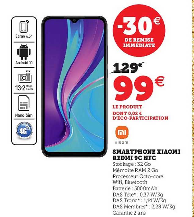 smartphone xiaomi redmi 9c nfc