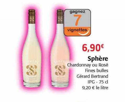 sphère chardonnay ou rosé fines bulles gérard bertrand