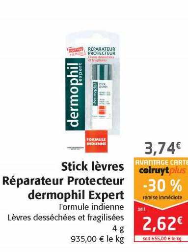 stick lèvres réparateur protecteur dermophil expert