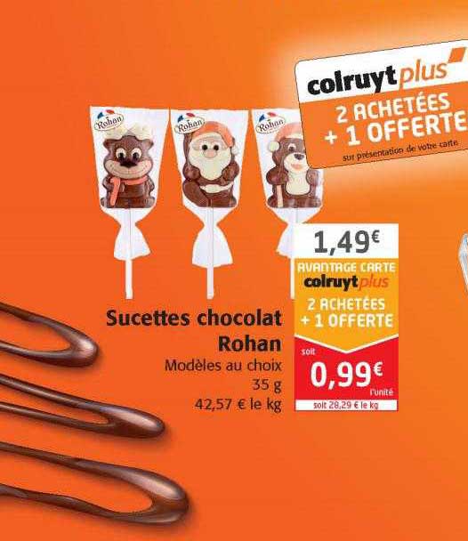 sucettes chocolat rohan