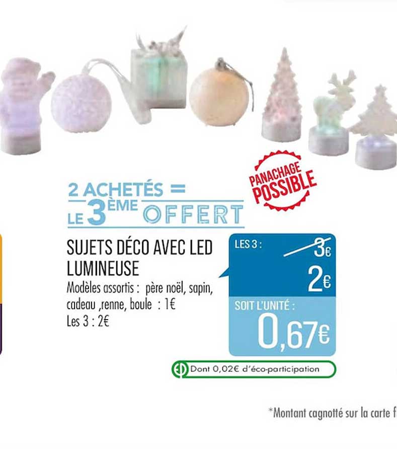 sujets déco avec led lumineuse