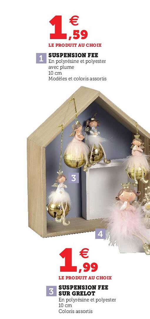 suspension fée suspension fée sur grelot