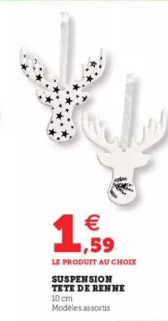 suspension tête de renne