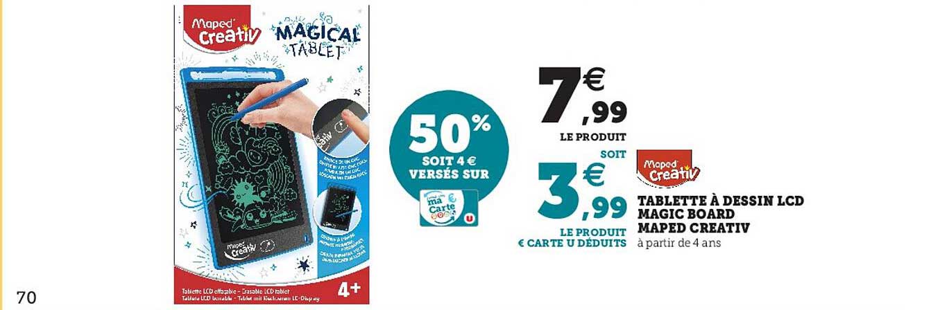 tablette à dessin lcd magic board maped creativ